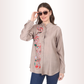 Yadya Embroidered Shirt Green Viscose