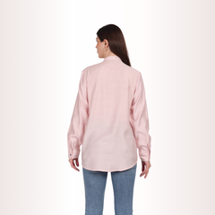 Yadya Floral Embroidered Shirt Pink Viscose