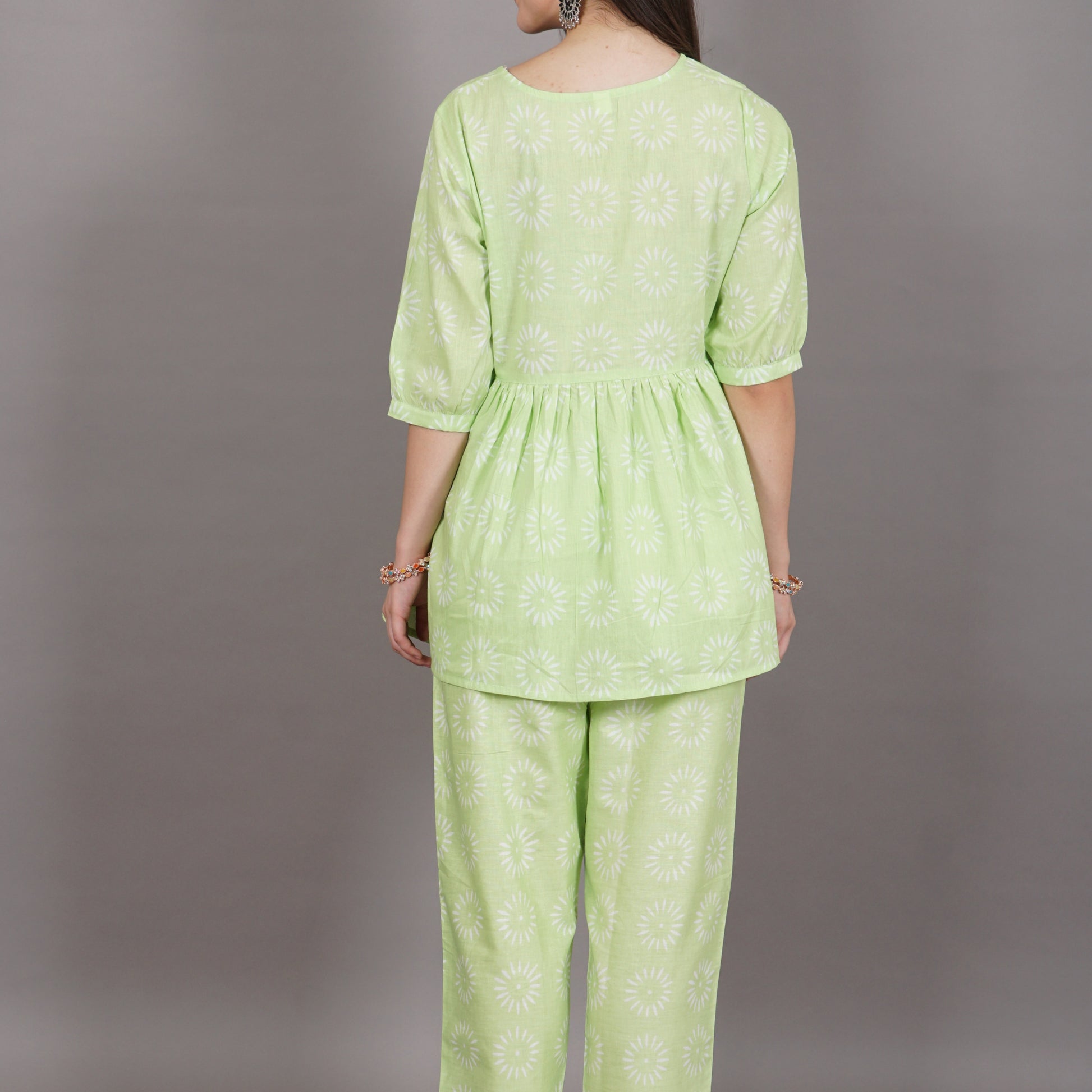 cotton nightsuit, yadya threads, cotton nightwear, cotton cord-set