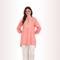 Yadya Embroidered Short kurti Peach Rayon