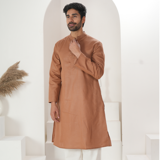 Men's Brown Kurta