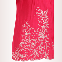 Yadya Cutwork Embroidered Shirt Fuchsia Pink