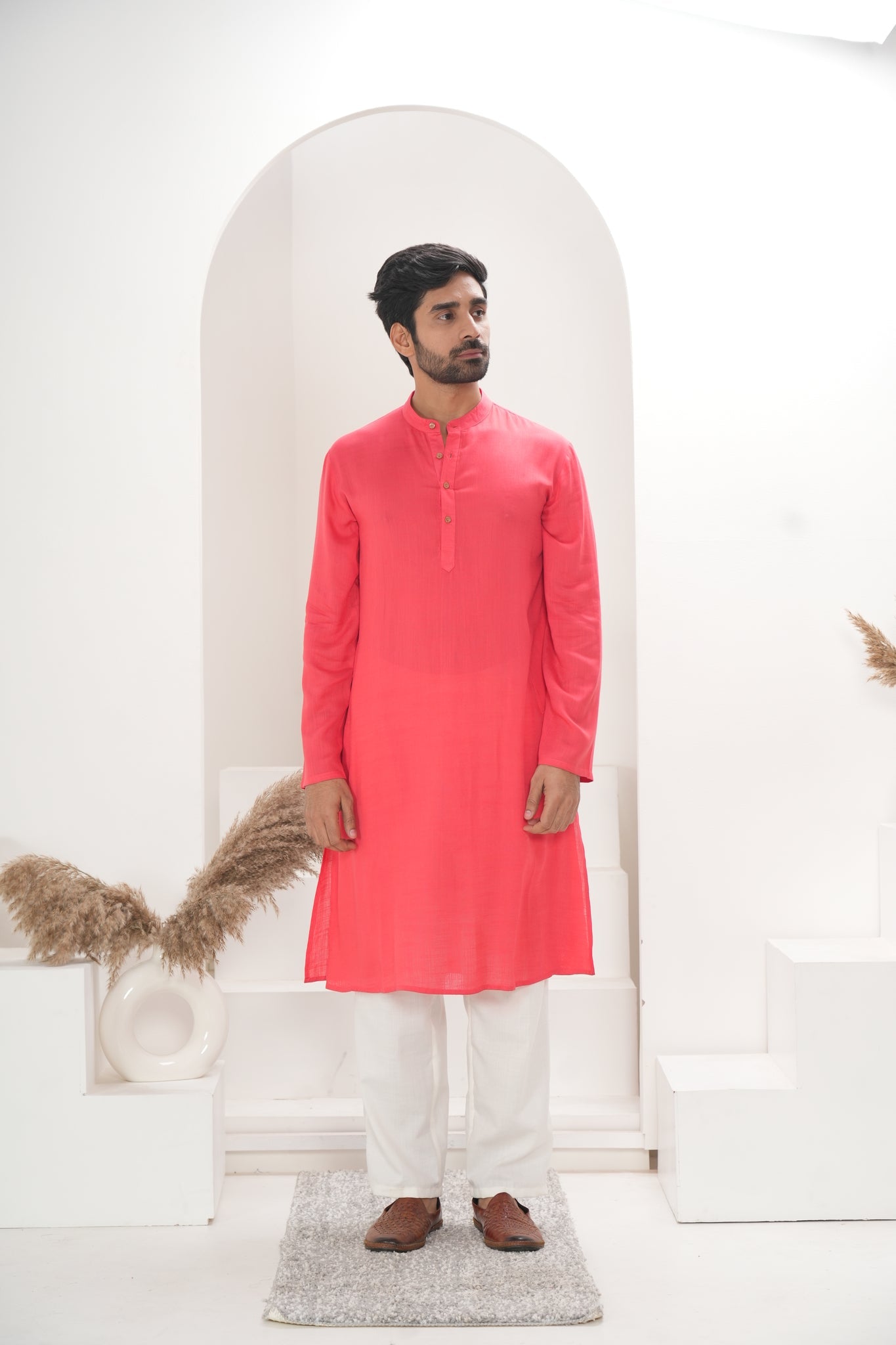 Men's Gajari Red Kurta