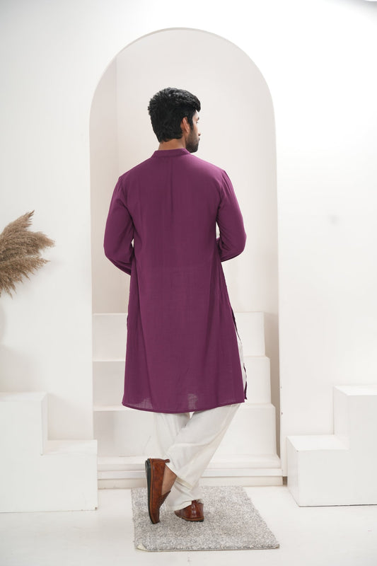 Men's Wine Kurta