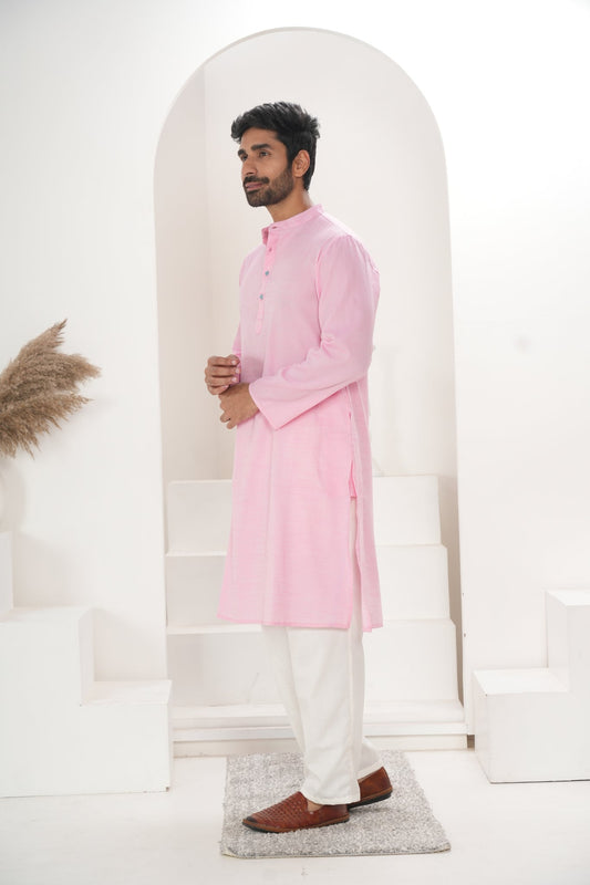 Men's Light Pink Kurta