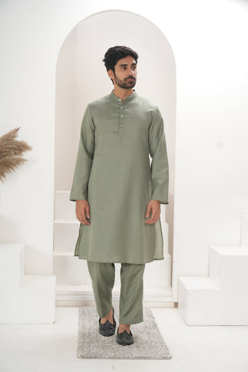 Men's Olive Green Kurta