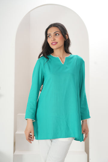 Women Emerald Short Kurta