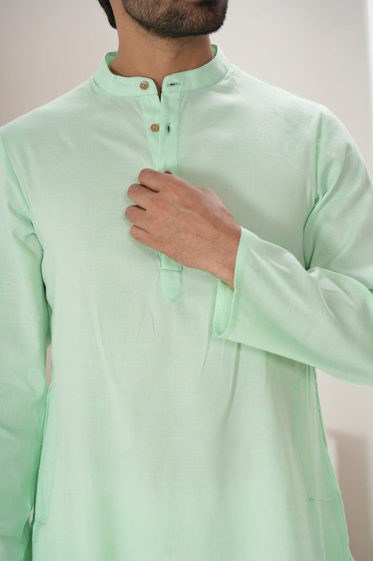 Men's Mint Green Kurta