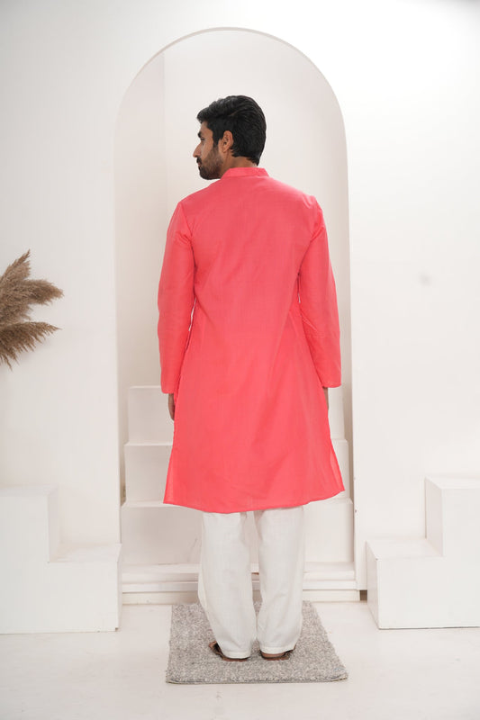 Men's Red Kurta