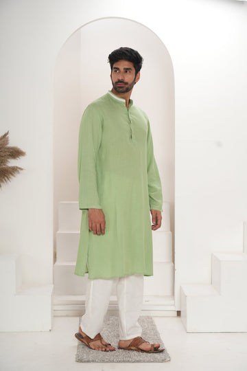 Men's Light Green Kurta