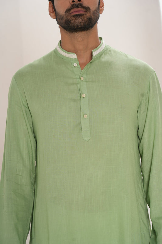 Men's Light Green Kurta