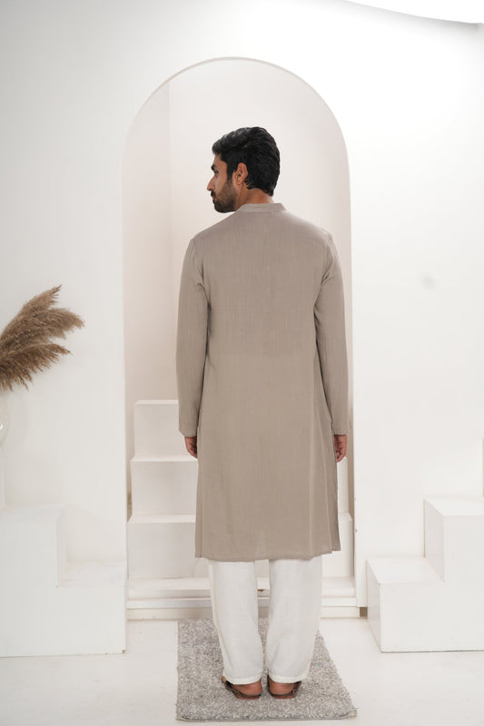 Men's Grey Kurta