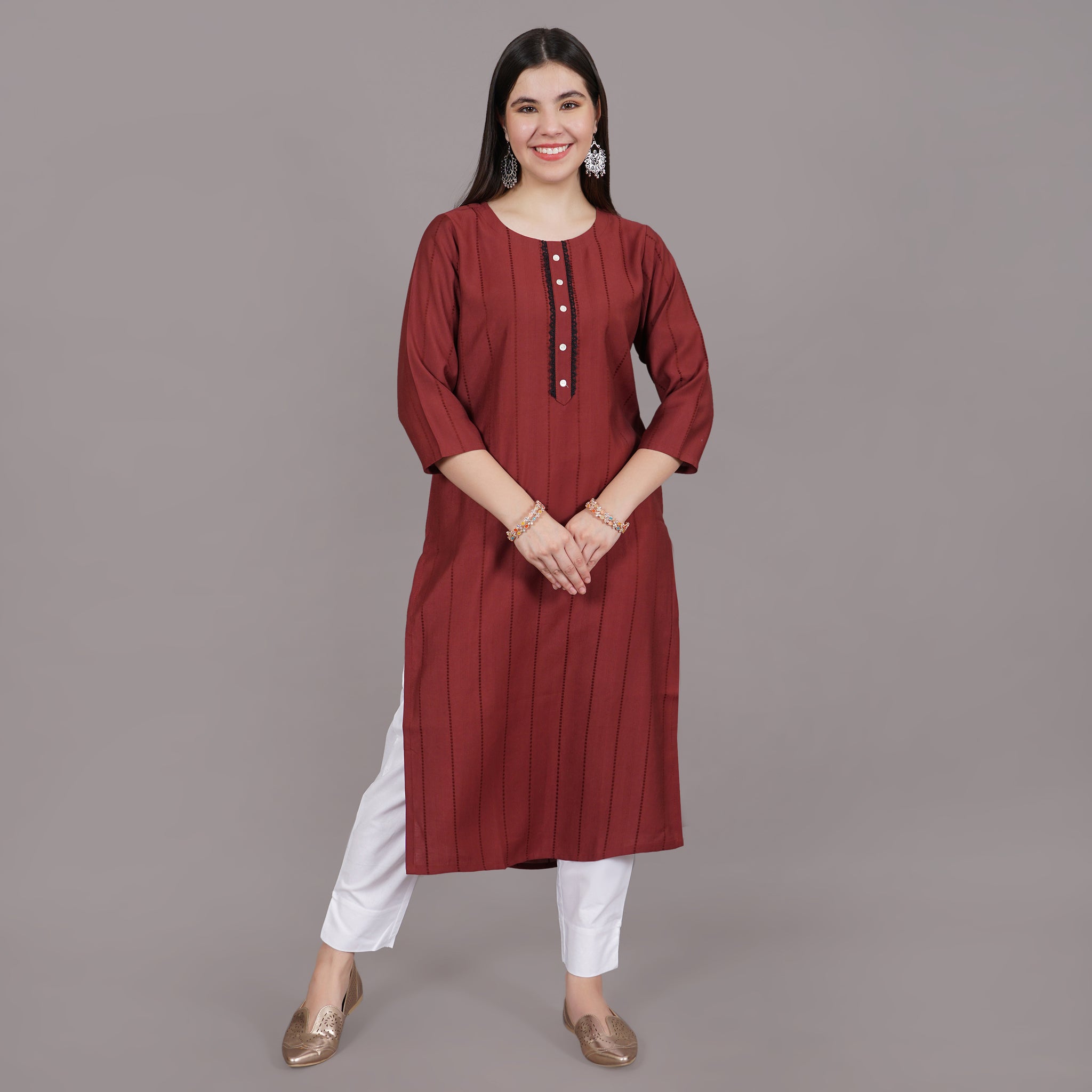 Orange Bandhani Print Straight Kurta