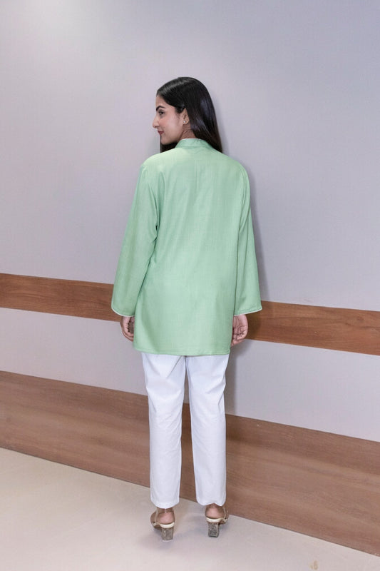 Rayon Mint Short Kurta