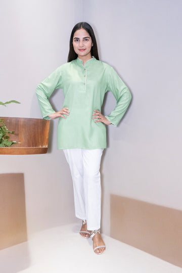 Rayon Mint Short Kurta